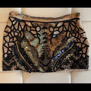 All Saints Sequin Mini Skirt